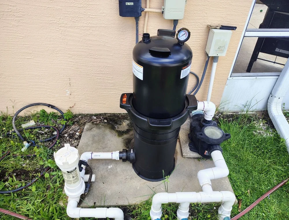 New efficient pool equipment after installation