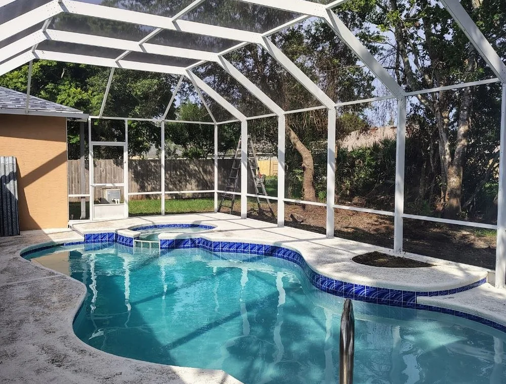 Crystal clear pool after service